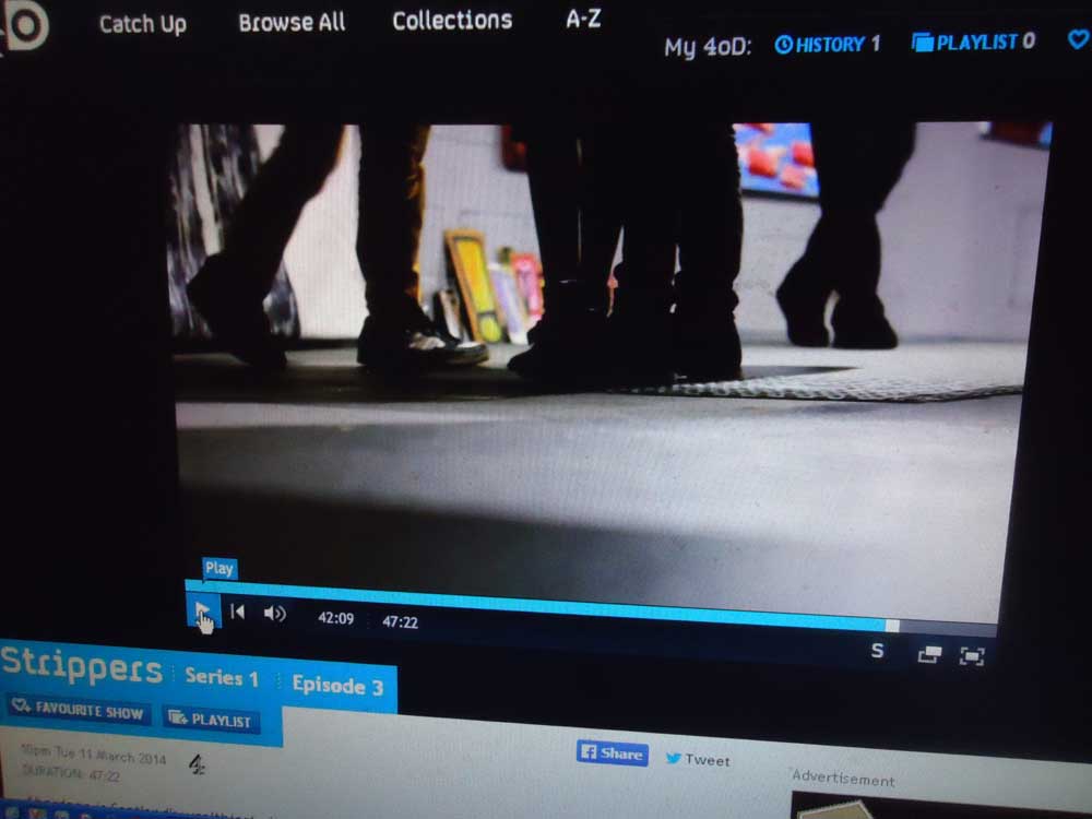 Exclaiming on the TV