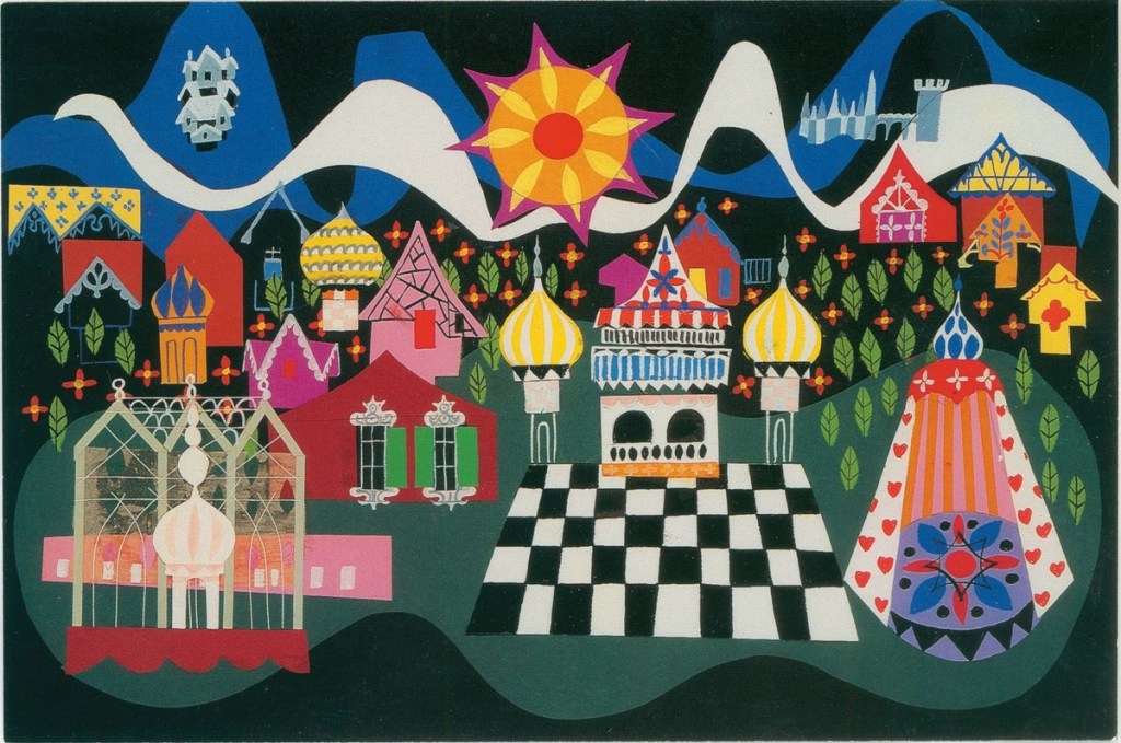 Mary Blair, it’s a small world concept art, ca. 1966; 4 x 6 in. (10.16 x 15.24 cm); Walt Disney Family Foundation; © Disney 