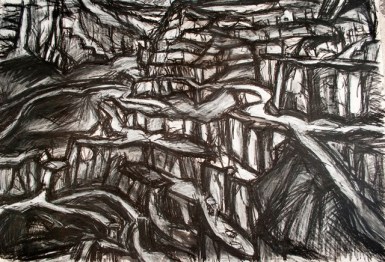 PP Charcoal Quarry Drawing charcoal and chalk 1978  81.25 x 115 cm Page 38 - WEB