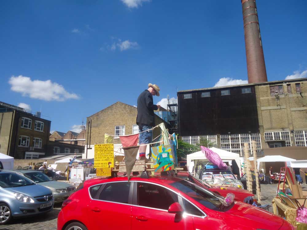 BOB AND ROBERTA SMITH at the Art Car Boot Fair....