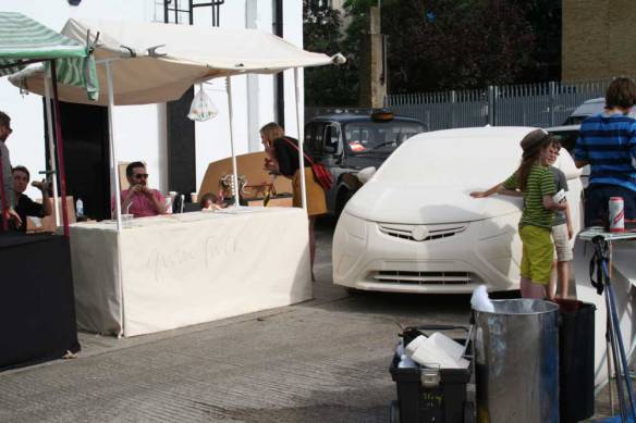 GAVIN TURK MUMMY CAR at BRICK LANE Art Car Boot Fair