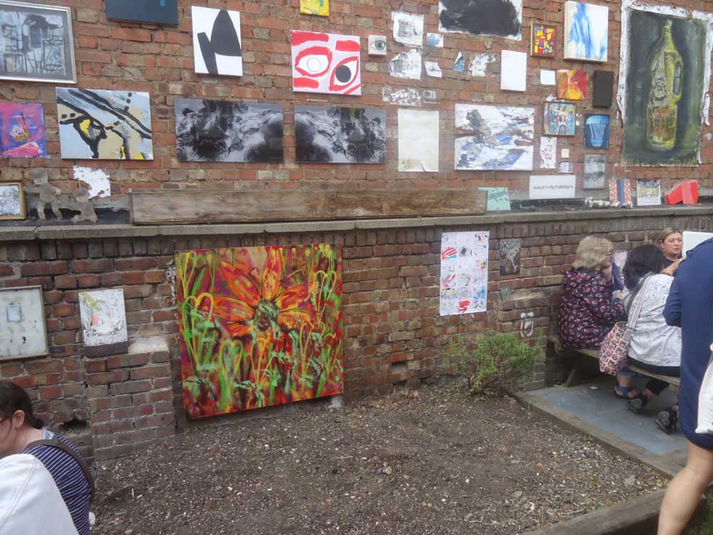 OFF THE WALL  - A Dirty Great Flower left on a garden wall