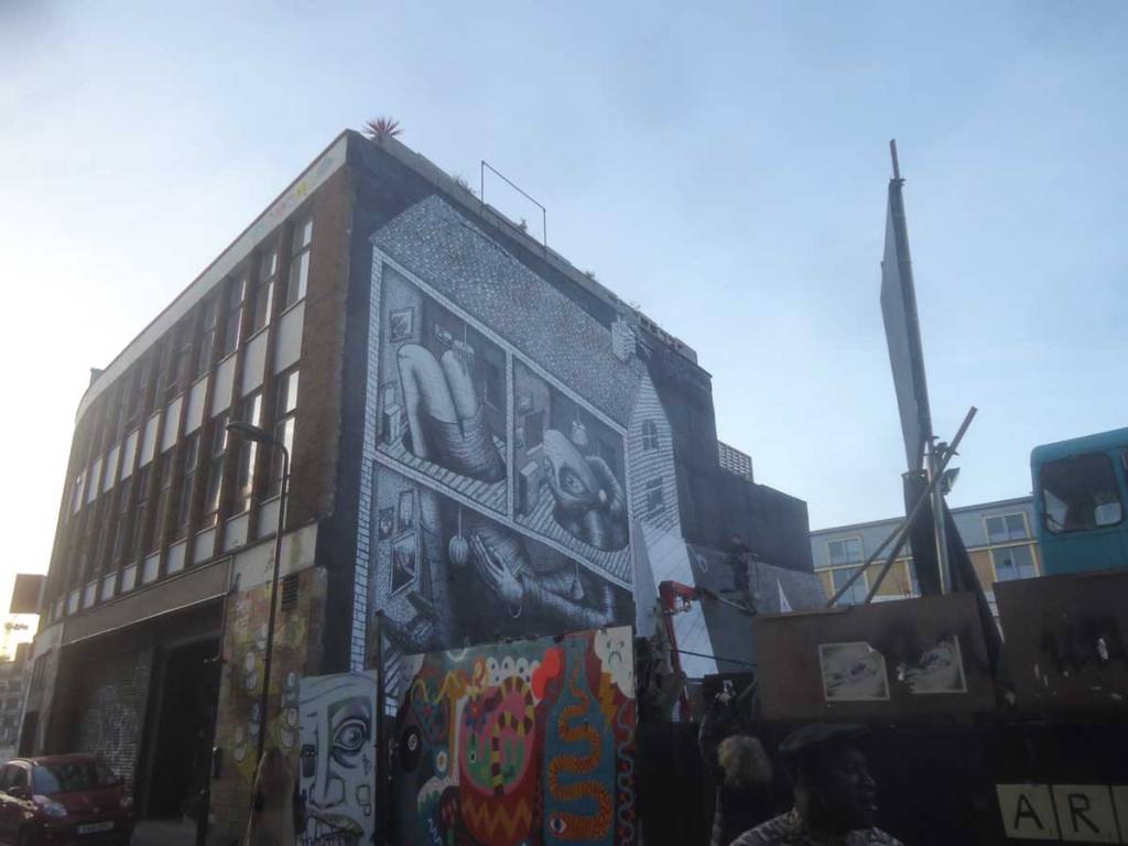 Man at work, Phlegm, March 10th 2015, East London