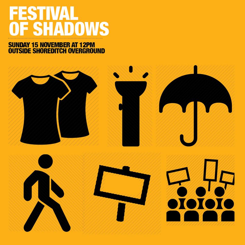 ORGAN THING: Today, outside Shoreditch Overground, East London, Festival of&nbsp;Shadows….