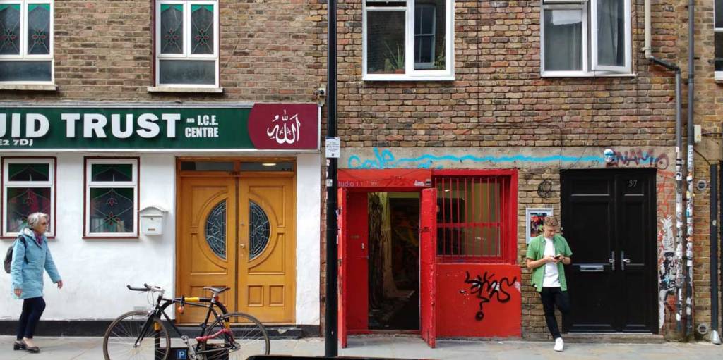 The red door of Studio 1.1, June 2016