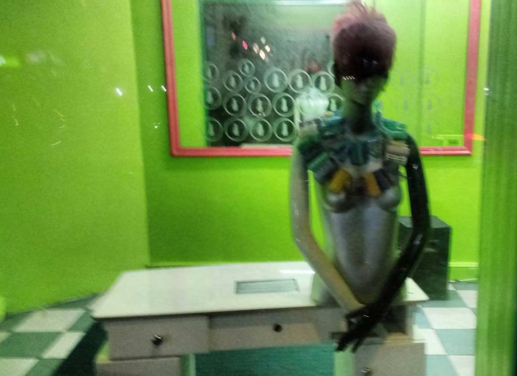 A hairdresser's window, first Thursday, Sept 2016