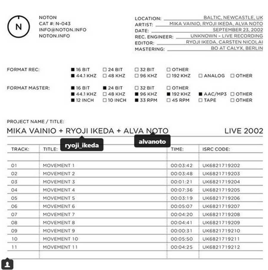 ORGAN THING: Sound artists Mika Vainio, Ryoji Ikeda & Alva Noto release the results of their Baltic Centre For Contemporary Art residency, taste a slice&nbsp;here…