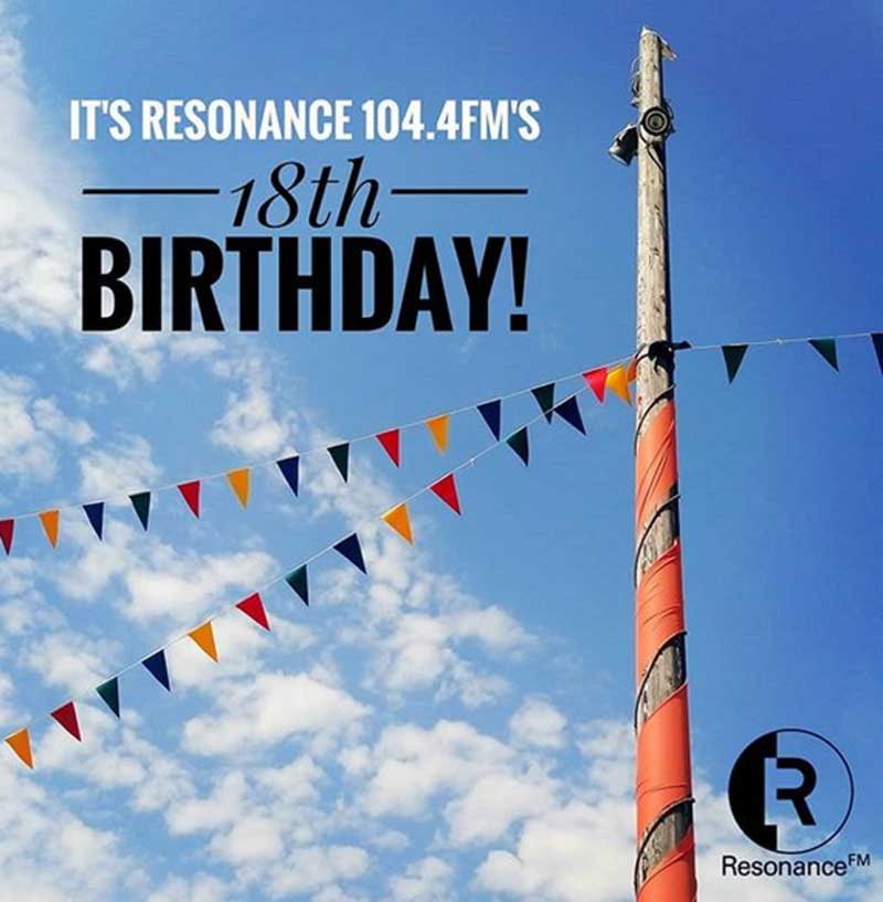 ORGAN THING: Resonance 104.4FM is eighteen, London’s beautifully unique arts radio station is eighteen years old this May&nbsp;1st…