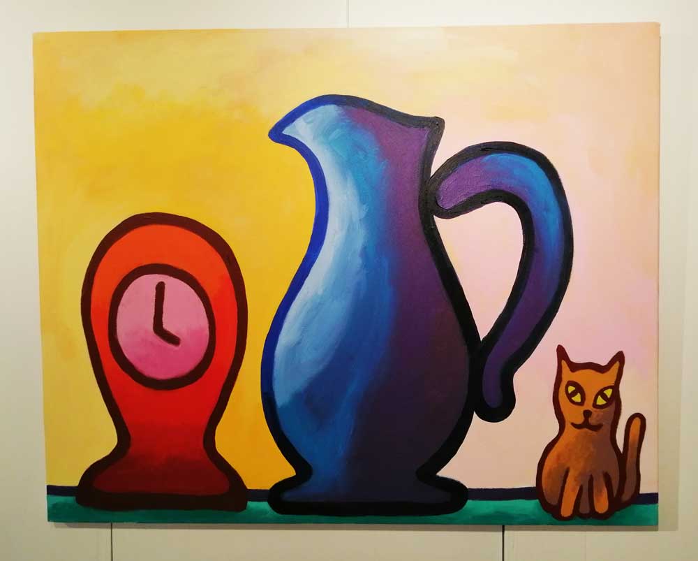 ORGAN THING: So Purrsistance happened. of course he had to do one in Catford, the latest in a series of cat flavoured group exhibitions curated by self-confessed Stuckist and cat painter Donald Takeshita-Guy…