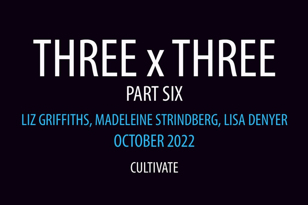 Cultivate presents Three x Three (Part Six) – an online art exhibition featuring Lisa Denyer, Liz Griffiths and Madeleine Strindberg…