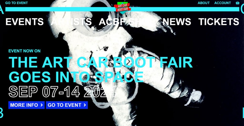 ORGAN THING: And so The Art Car Boot Fair Goes Into Space goes on line for another&nbsp;week…