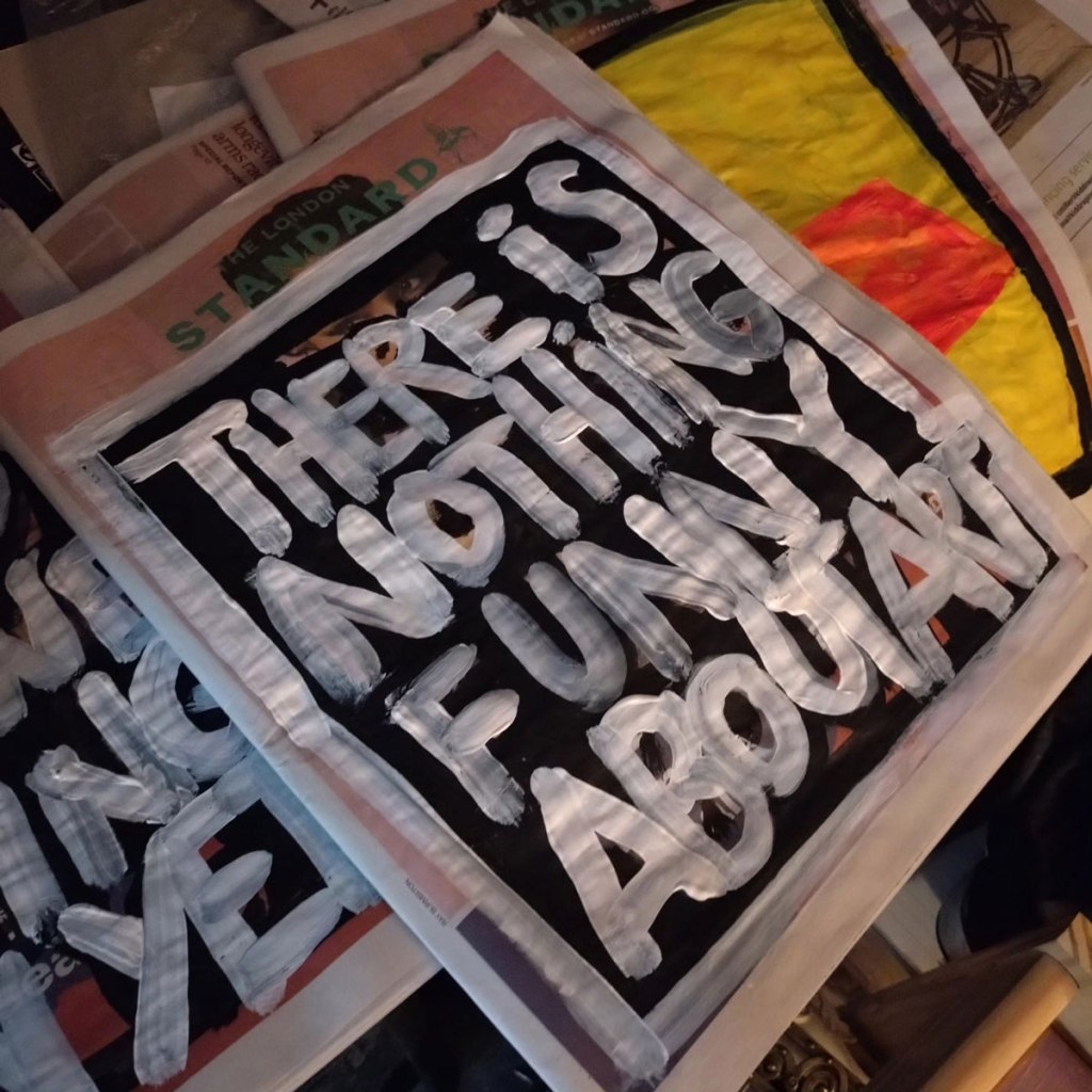 ORGAN PREVIEW: Nineteen days until this year’s London Art Car Boot Fair. The Comedy and The Comic edition. Comedy? I’m painting, I’m painting again, Pretty soon now I will be&nbsp;bitter…