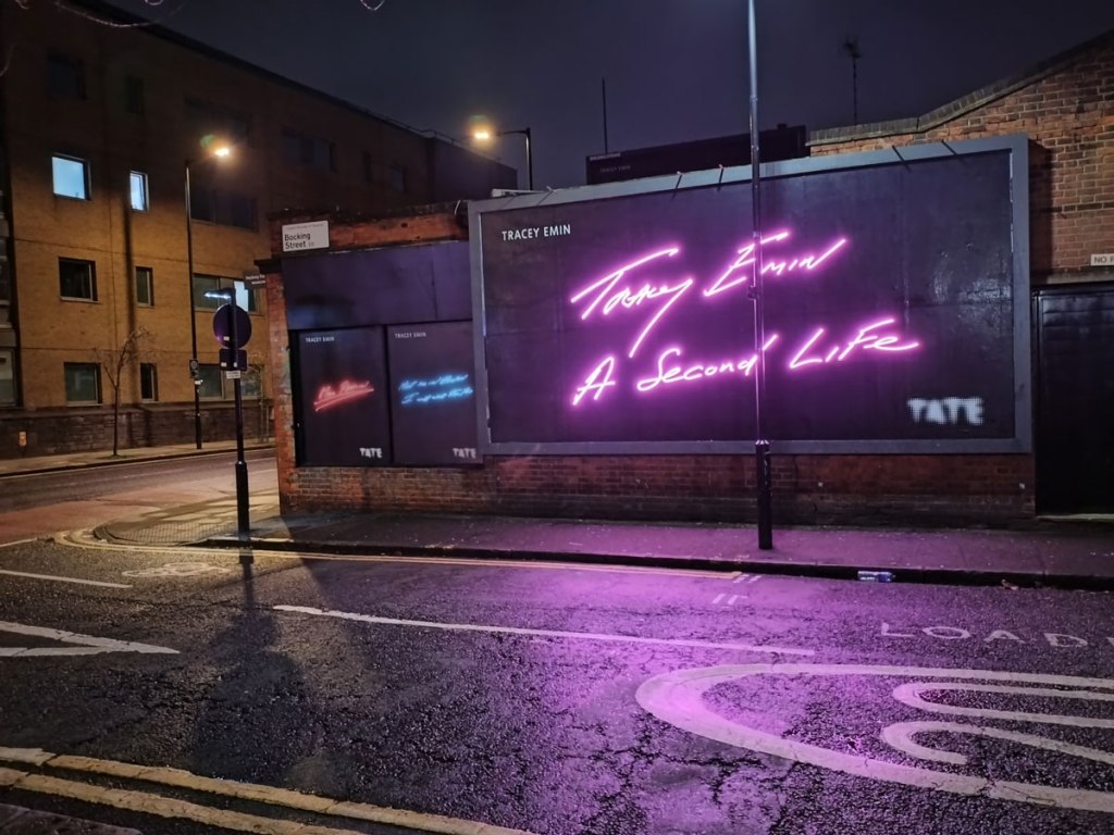 ORGAN THING: A #43Secondfilm of some Tracey Emin neon in the late night rain of Hackney ahead of her Tate show that opens&nbsp;tonight…
