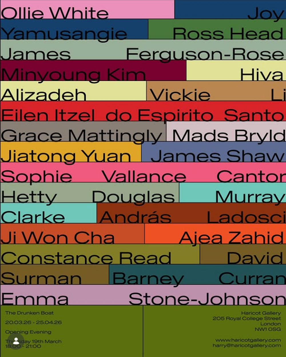 ORGAN THING: London’s Haricot Gallery re-opens this week – “Two days to go! The Drunken Boat opens this week and we are so&nbsp;excited”