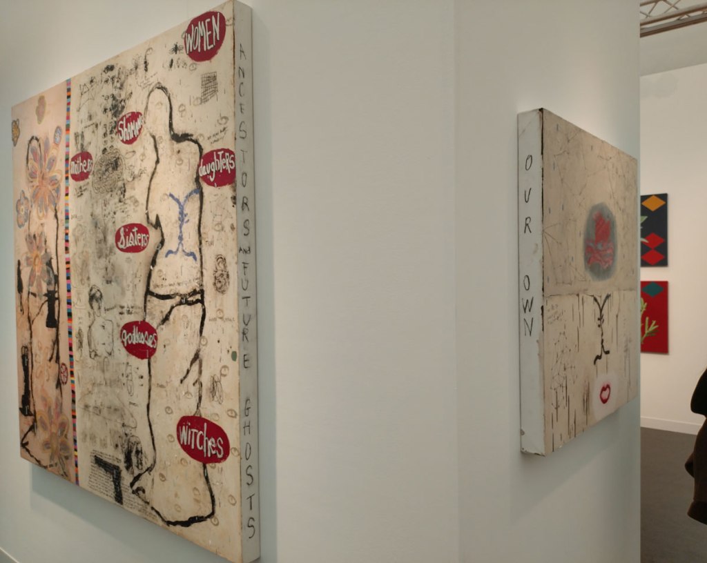 ORGAN: Frieze week – The Fair Itself (Part Three); the edges of Squeak Carnwath, Caroline Monnet’s weave, ghost-like forms of Laura Footes, the colour of Studio Lenca, Kemang Wa Lehulere and…